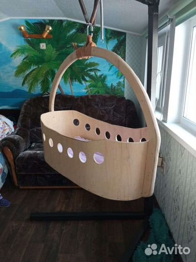 Детская люлька колыбель подвесная