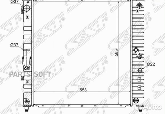 Радиатор охлаждения ссангйонг Рекстон 3.2 2002