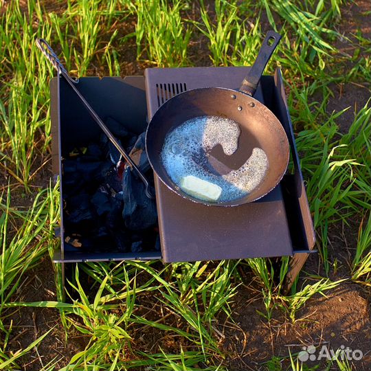 Мангал, очаг, жаровня разборный сталь 3 мм