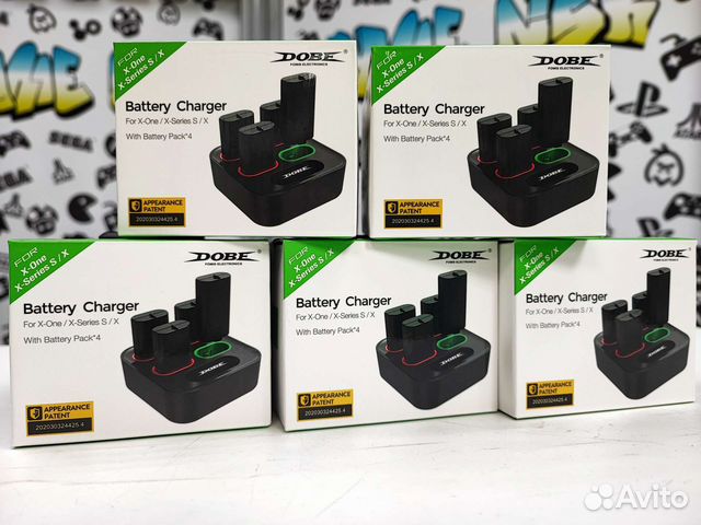 Зарядное устройство+4 акб (400mAh) dobe (Xbox) NEW