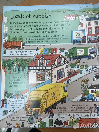 Usborne flap book Recycling amd Rubbish