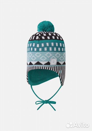 Шапка-бини Reima Tassutus зеленая 50