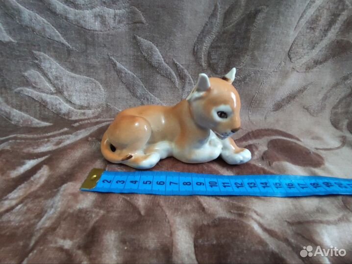 Львёнок лфз фарфор лежащий