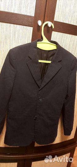 Костюм двойка темно-синий. Рост 138- 140