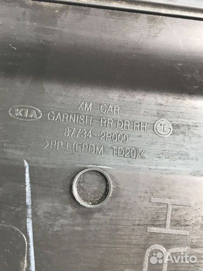 Накладка задней двери правая KIA sorento 2 2.4 ат