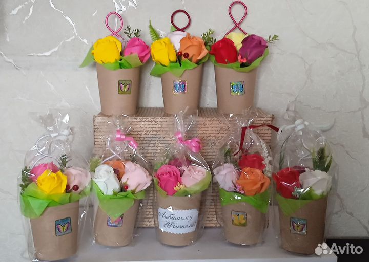 Букеты из вспененного мыла