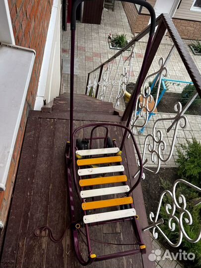 Детские зимние санки с колесами