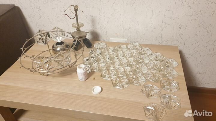 Хрустальная люстра СССР искра