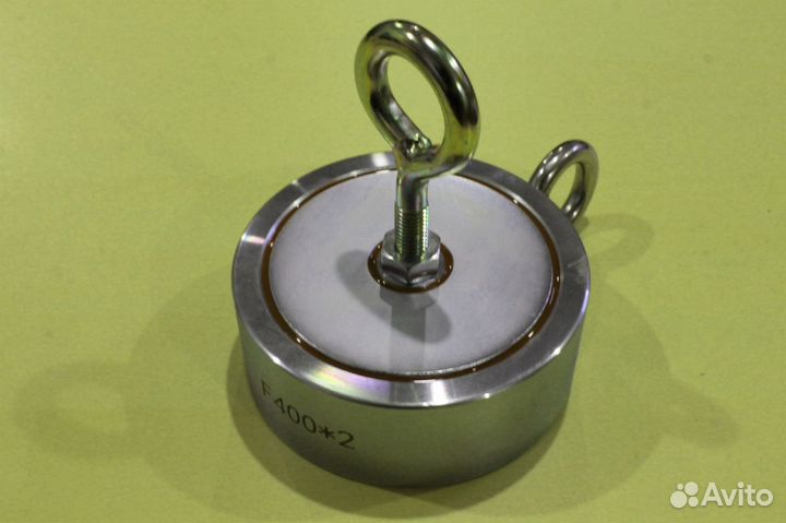 Поисковый магнит двухсторонний F400х2 + Веревка