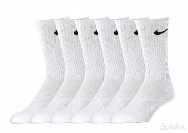 Носки nike высокие белые