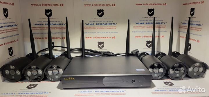 Комплект видеонаблюдения 4 камеры wi-fi новый