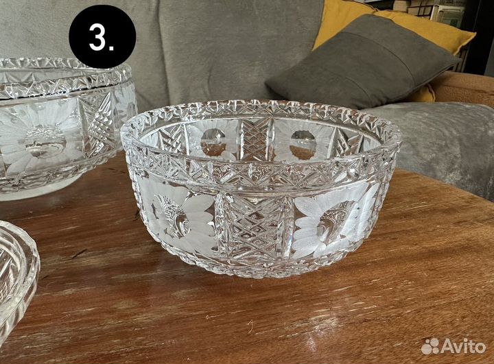 Столовая посуда из чешского хрусталя