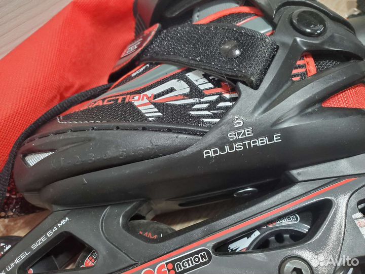 Роликовые коньки раздвижные (26-31р) +защита