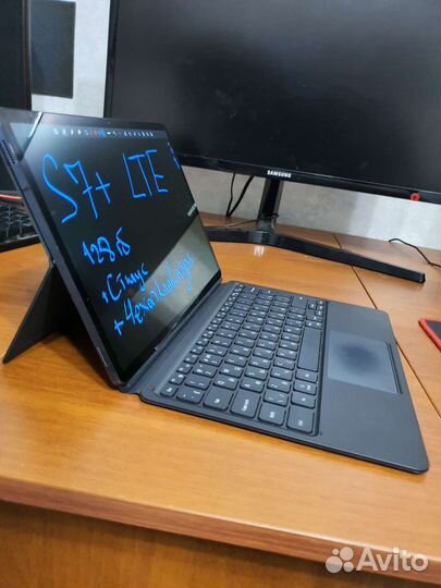 Samsung Tab S7+ LTE 128GB с чехлом клавиатурой