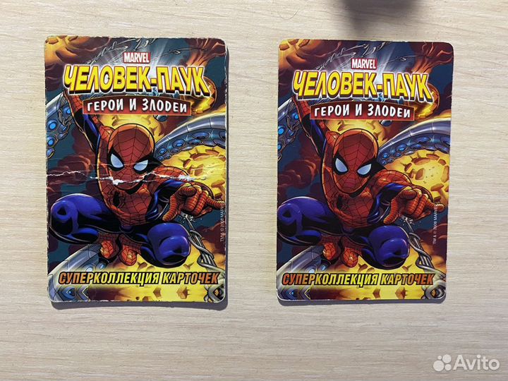 Карточки Человек паук герои и злодеи