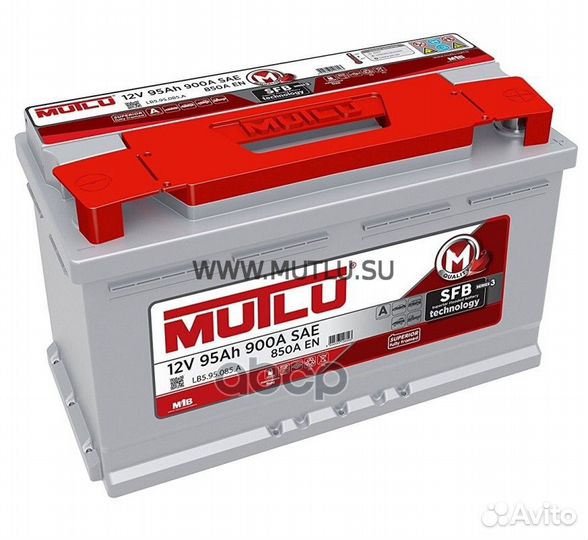 Аккумулятор mutlu SFB 95 А/ч обратная R+ 353x17