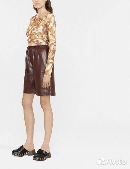 Шорты кожаные Nanushka