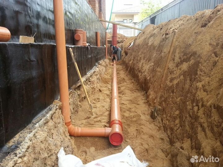 Дренажная система Монтаж дренажа Водосточка Ливнев