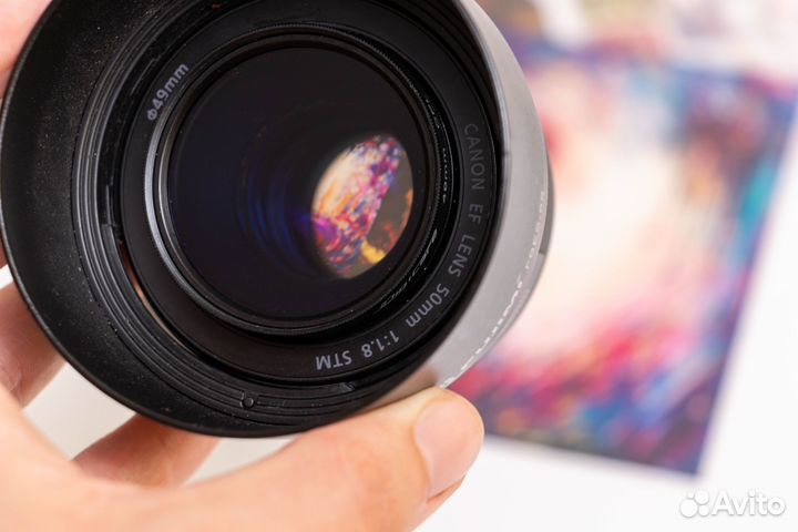 Объектив Canon EF 50mm f/1.8 STM + Бленда + CPL