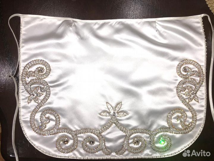 Фартук для невесты и косынка