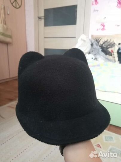 Кепка-шляпа с кошачьими ушками