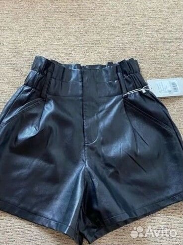 Шорты экокожа