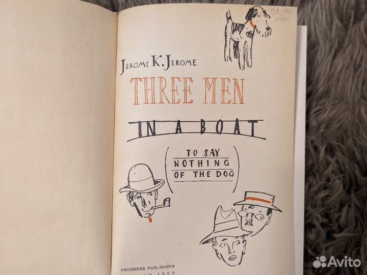 Трое в лодке, Дж.К. Джером 1964г на английском