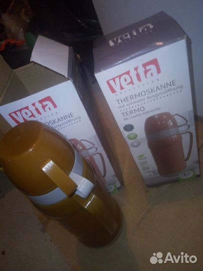 Термосы с колбой стеклянной+кружки