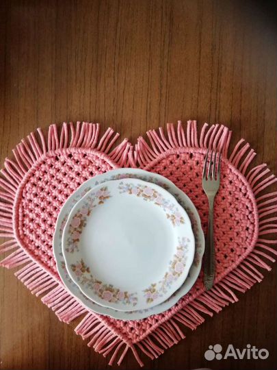 Салфетки 4 штуки, макраме подарок