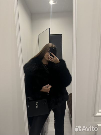 Шуба из экомеха женская