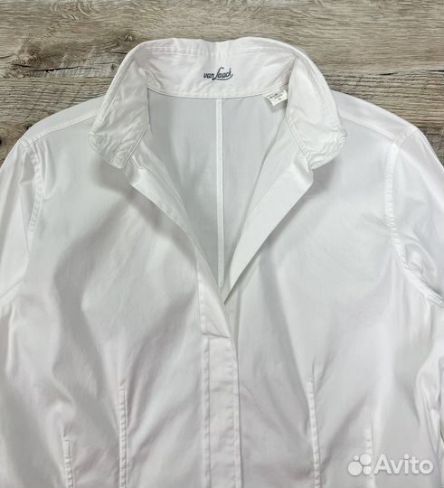 Van Laack женская белая рубашка с эластаном