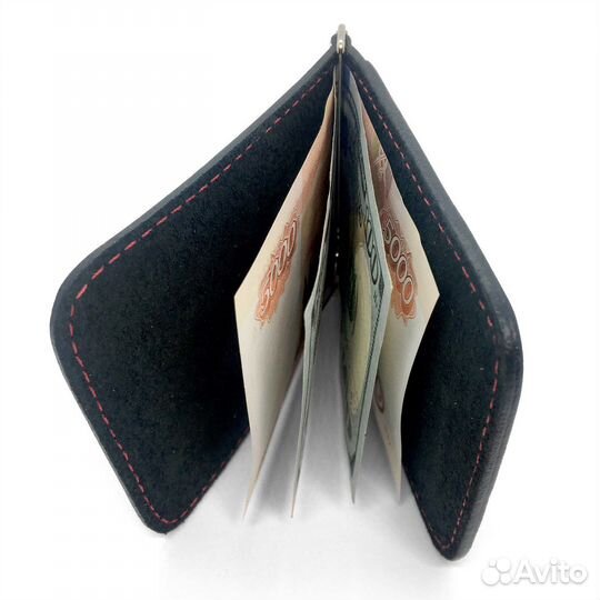 Кожаный зажим для денег