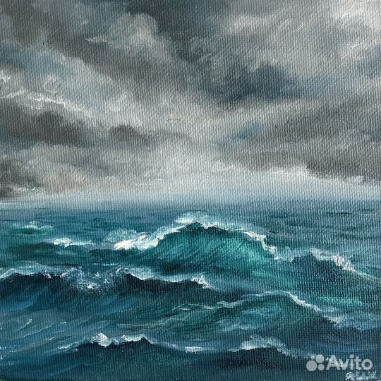 Картина маслом море