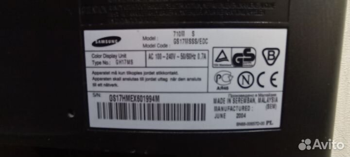 Монитор для компьютера Samsung 710m