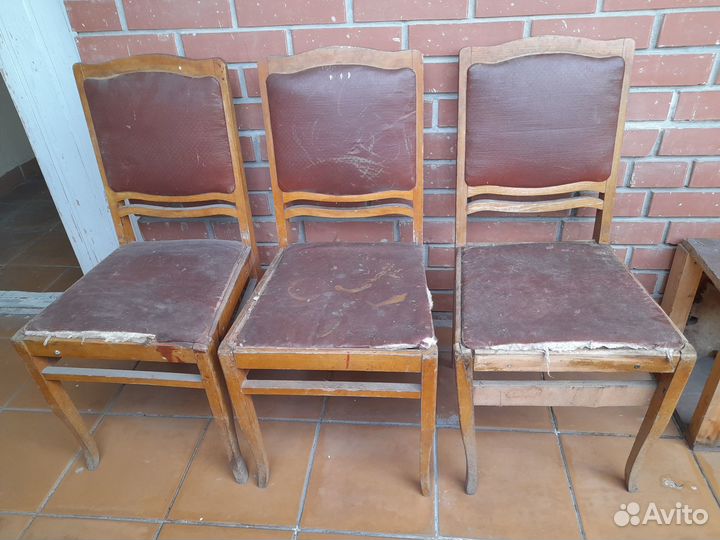 Стулья винтажные СССР, 3 шт, лотом