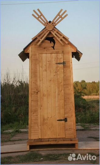 Дачный туалет деревянный с установкой шти 971