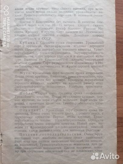 Сорта ягодных культур. Редкое издание.1957 г