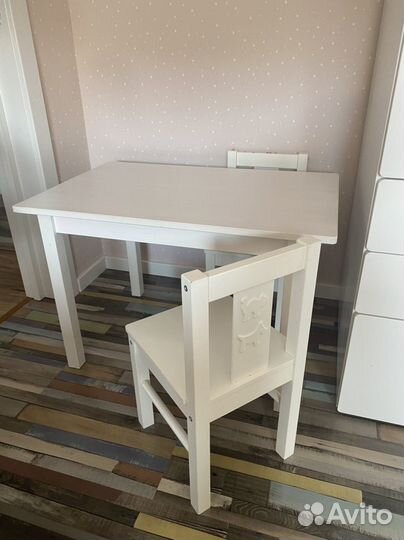 Детский стол и стулья икеа дерево