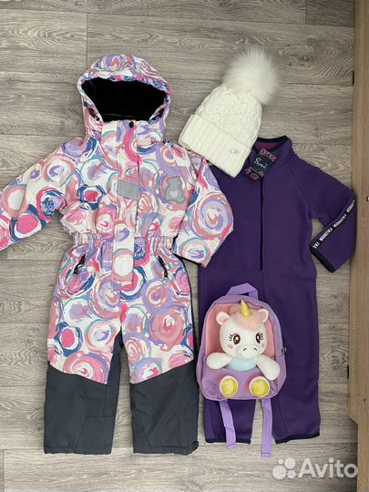 Зимний комбинезон для девочки 98