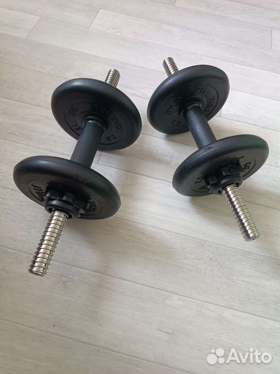 Гантели разборные обрезиненные 9.5 кг barbell