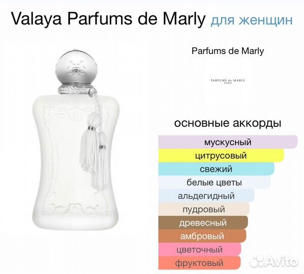 Духи Valaya Parfums de Marly