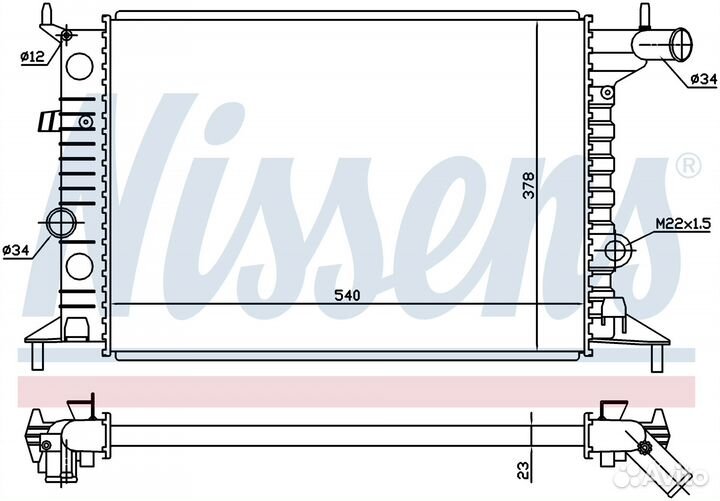 Радиатор охлаждения двс opel vectra (1996) 2.0