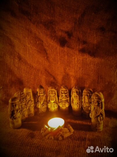 Кумиры Славянских богов чуры 10шт.+костер