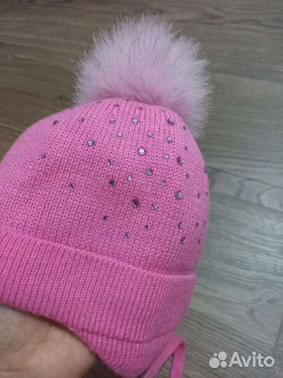 Новая шапка зима для девочки 44-46