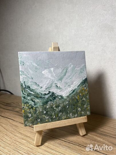 Комплект мини-картин на мольберте 10х10 см