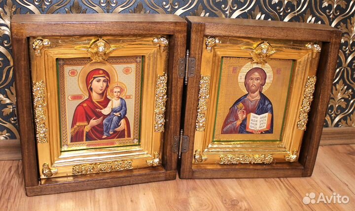 Венчальная пара, киот складень *