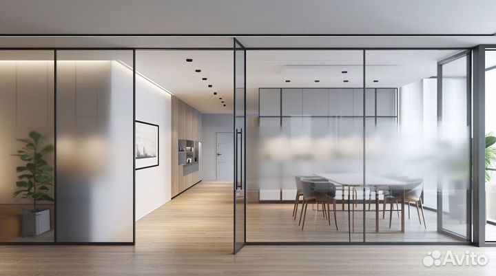 Стеклянные перегородки на заказ