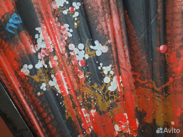 Веер настенный в восточном стиле