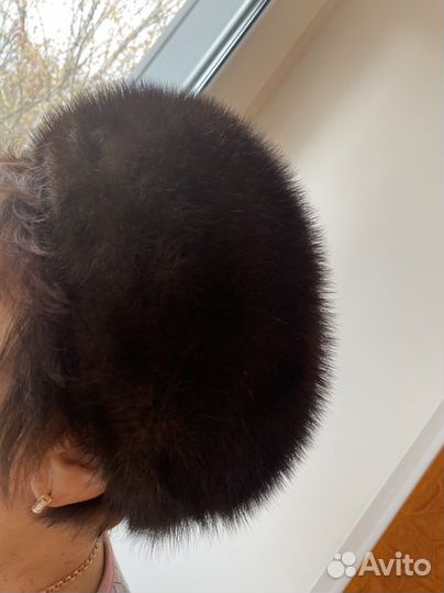 Женская шапка норка