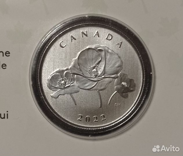 Монеты Канада 2022 Серебро